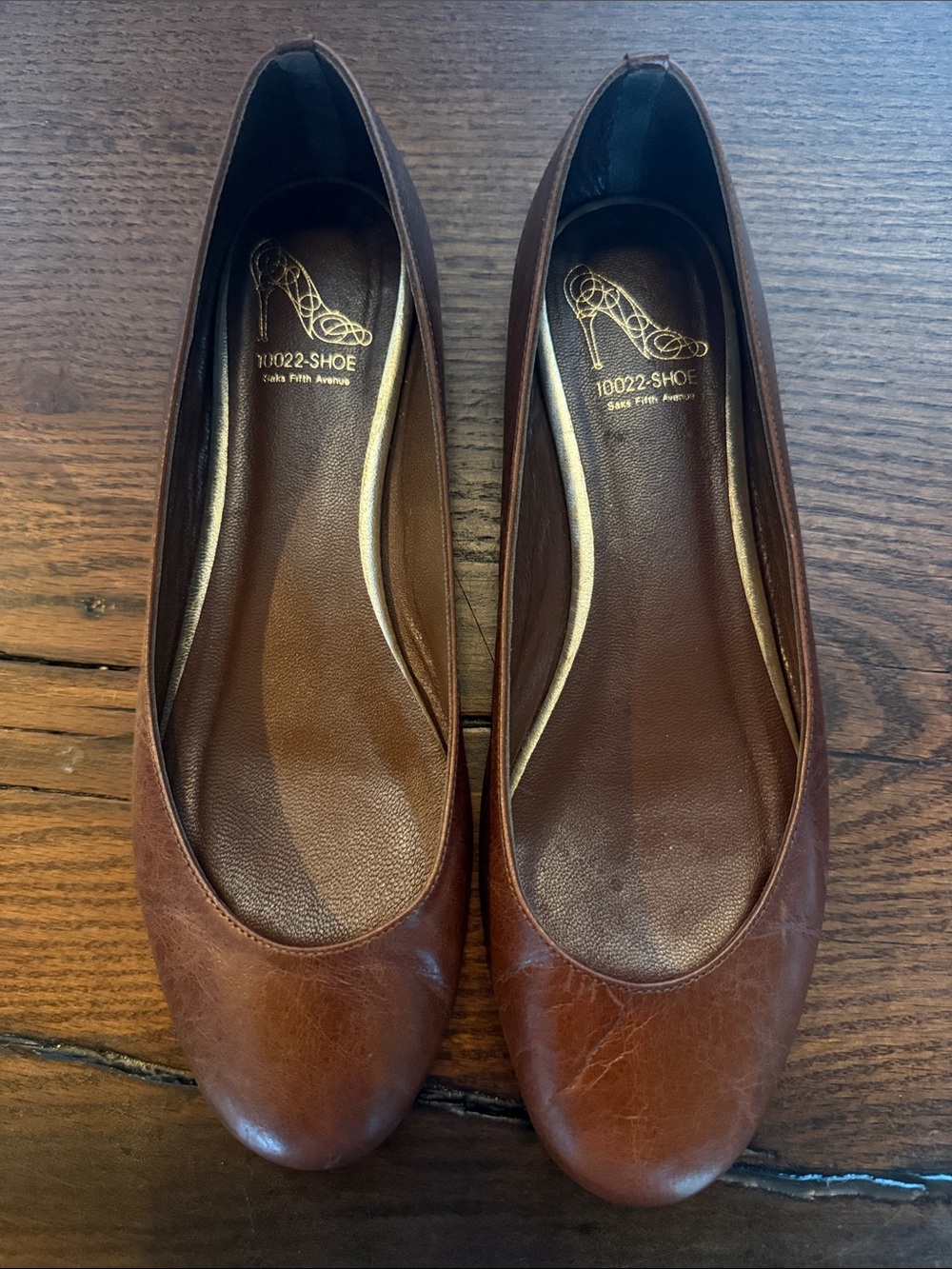 Vero Cuoio Brown Leather Ballet Flats